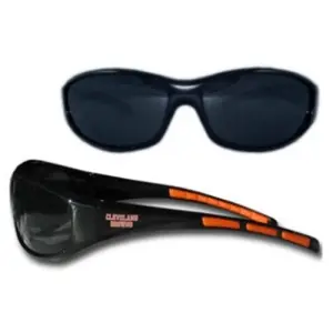 212 MAIN Cleveland Browns Wrap-Style Sunglasses, Screen Print Sports Collectible Accessory, UV Protection, Plastic Frame