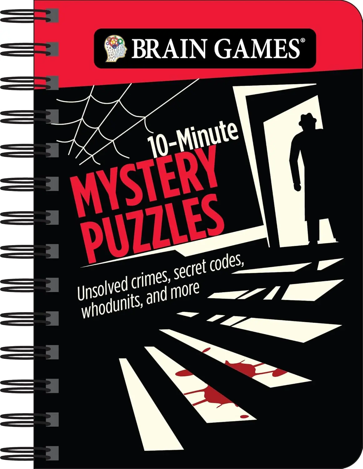 English On-the-Go Brain Games Book: 10-Minute Mysteries with Unsolved Crimes, Whodunits, Logic Puzzles, Crack Codes, Decode Cryptograms, Memory Tasks, Verbal Challenges, Unscramble Anagrams, Visual Puzzles for Detective Work Enthusiasts
