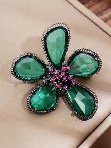 Vintage Brooch Fashion Crystal Flower Brooch, Elegant Jewelry Accessory, Perfect for Special Occasions, Stylish Women's Pin, Drop Set Pins