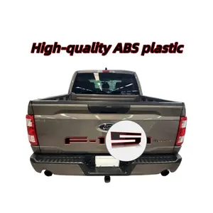 3D Raised Tailgate Insert Letter Badge Built for Ford F-150 2021 2022 2023 2024 2025. Black + Red durable ABS plastic and tough 3M adhesive.