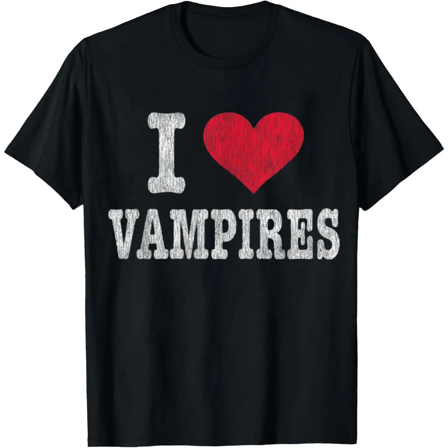 100% Cotton I Love Vampires T-Shirt Women Men Unisex Clothing Streetwear