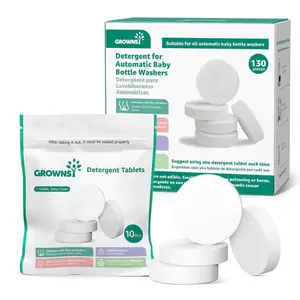 GROWNSY Detergent Washing Tablets 130 PCS for Momcozy, Baby Brezza, Papablic Bottle Washer, Compatible with All Brands Baby Bottle Washers