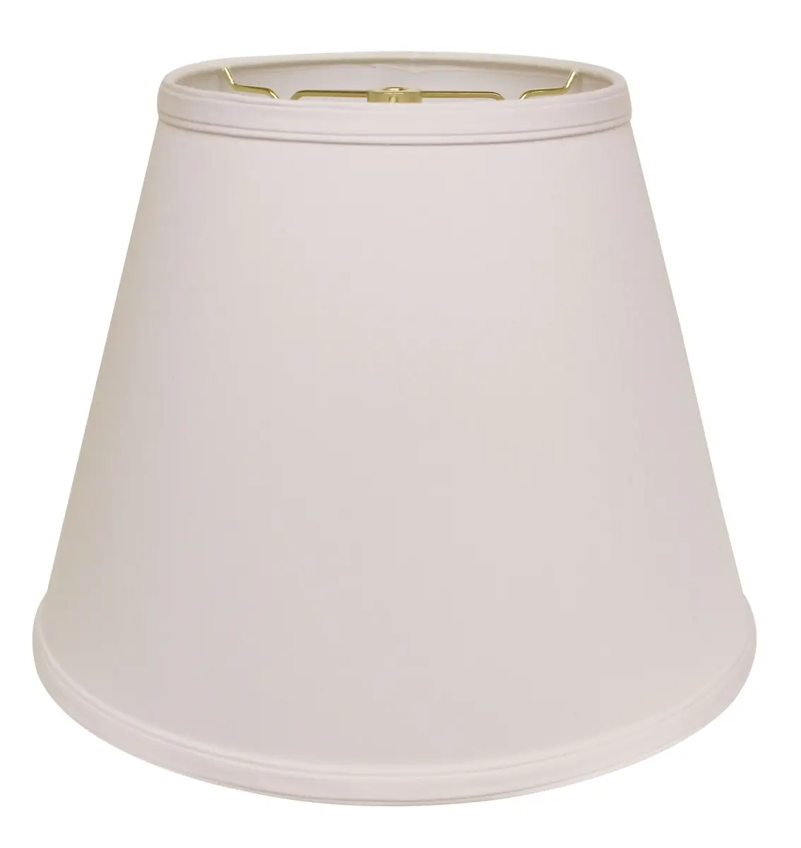 HomeRoots 470043 16 in. White Hardback Traditional Empire Deep Slanted No-Slub Lampshade, Compatible with Table Lamps, Table Lamp