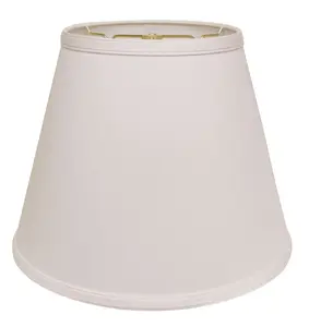 HomeRoots 470043 16 in. White Empire Deep Slanted No Slub Lampshade