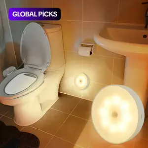 USB-Rechargeable Motion-Sensor LED Night Light, Decorative Night Light, LED Cabinet Night Light for Bedrooms, Stairs, Cabinets and Closets # GLOBAL PICKS Lighting Modes Adjustable Adjustable Rgb Lighting