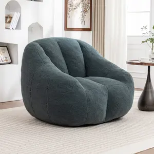 Bean Bag Chair with Filler, Bean Bag Sofa with Tufted Soft Stuffed Filling, Fluffy and Lazy Sofa, Comfy Cozy BeanBag Chairs with Memory Foam for Dorm, Apartment, Living Room    RR