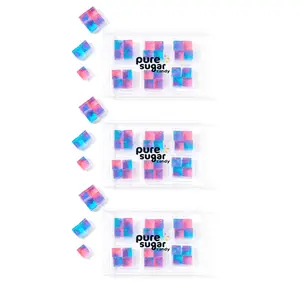 Cotton Candy Cubes Bundle Pack - 3 Six-Pack Trays of Cotton Candy Hard Candy Cubes
