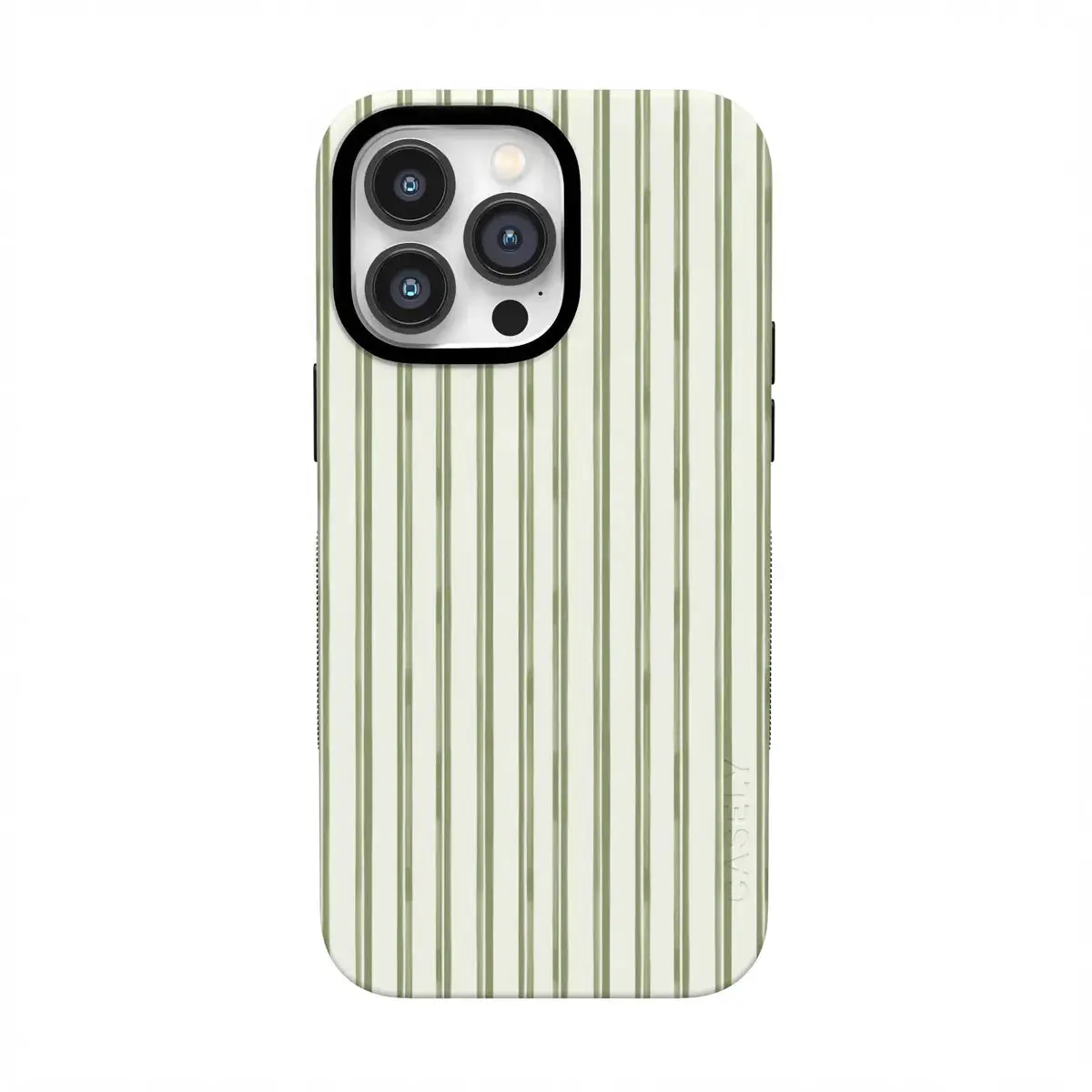 Casely iPhone 13 Pro Max Case | The Boyfriend Collection | Linen Stripe | Bold Protective Design | Compatible with MagSafe