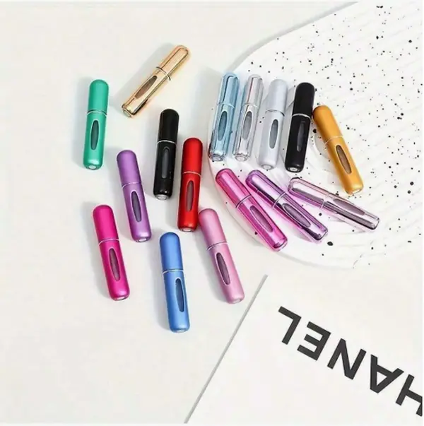 Portable Mini Perfume Atomizer Spray Bottle Refillable Travel Size Fragrance Dispenser Leakproof Easy To Fill For On The Go Touch Ups Ideal For Carrying Favorite Scents In Purses Pockets Gym Bags And During Travel Or Shopping Trips Set