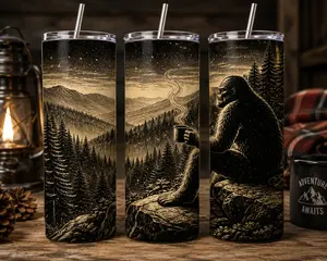 20 Oz Slim Insulated Tumbler- Sasquatch Coffee