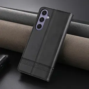 Full Coverage Leather Smartphone Case with Card Slot, Shockproof Phone Protective Cover, Phone Accessory Compatible with Samsung Galaxy A12 A22 A32 A52 A72, Casing