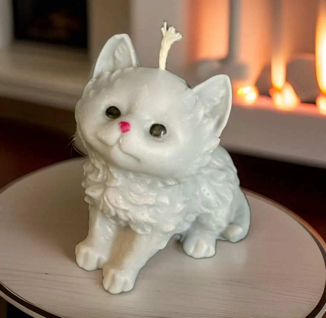 Kitty Candle and Wax Melt Set Decor Room Decoration Scented Scent Aroma