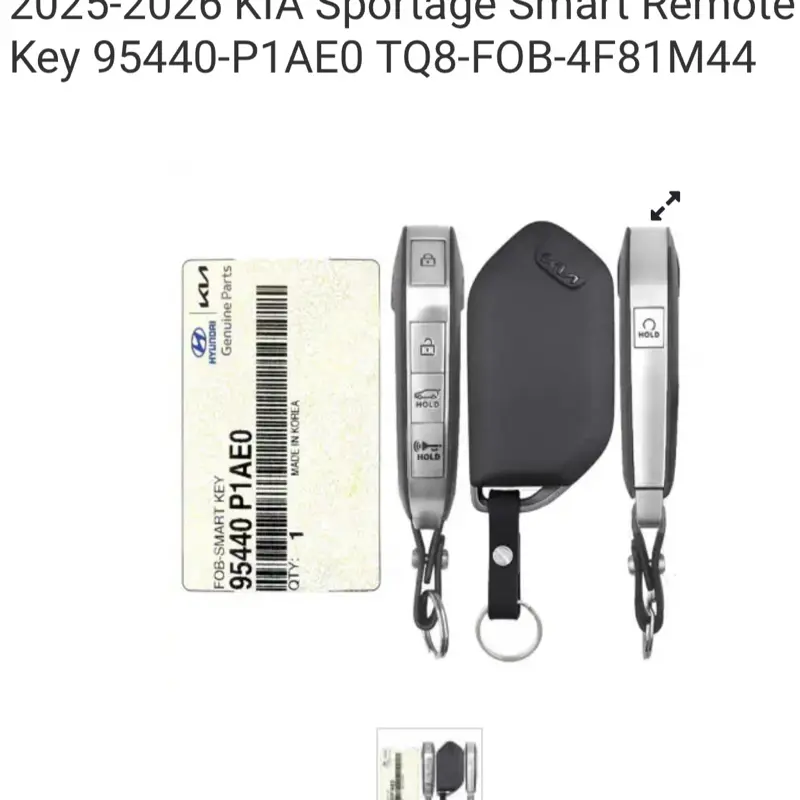 2025-2026 KIA Sportage Smart Remote Key, Car Key Accessory, Part Number 95440-P1AE0, Model TQ8-FOB-4F81M44