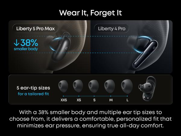 soundcore Anker Liberty 5 Pro Max Wireless Earbuds, Exclusive Limited: Add $5/$10 for Extra Premium Gift, AI Note-Taker for In-Person Meetings, Whisper-Clear Calls, Active Noise Cancelling, 1.78" AMOLED Smart5 Mins Charge = 4 Hrs Playtime