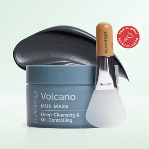 [PLANTIFIQUE Official Shop] Volcanic & Dead Sea Mud Mask – Clay Mask with Charcoal, Hyaluronic Acid, Jojoba Oil & Shea Butter, Deep Cleansing, Pore Care & Hydrating Skincare