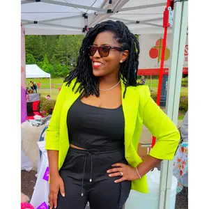 Women's Neon Lime Classic Breasted Blazer