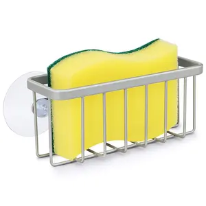 Sponge Holder for Kitchen Sink, Kitchen Sink Sponge Holder,Sink Caddy,Dish Soap Holder （Mat Silver）