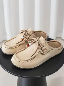 Men's Mule Shoes New Fashion Trend Simple Plain PU Leather Slip-On Comfortable Breathable Casual Outdoor Work Commute Daily Wear Casual Shoes Clogs