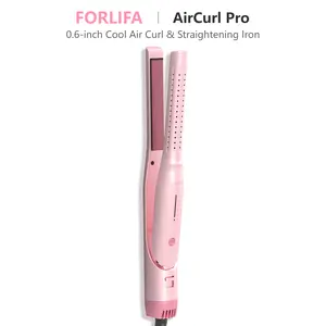 FORLIFA-AirCurl Pro: 0.6-inch Cool Air Curl & Straightening Iron, 5 Temperature Settings & 30-Minute Auto Shut-Off, Curling Iron Hair Styling Tools,mothersdaygift,Summervibes