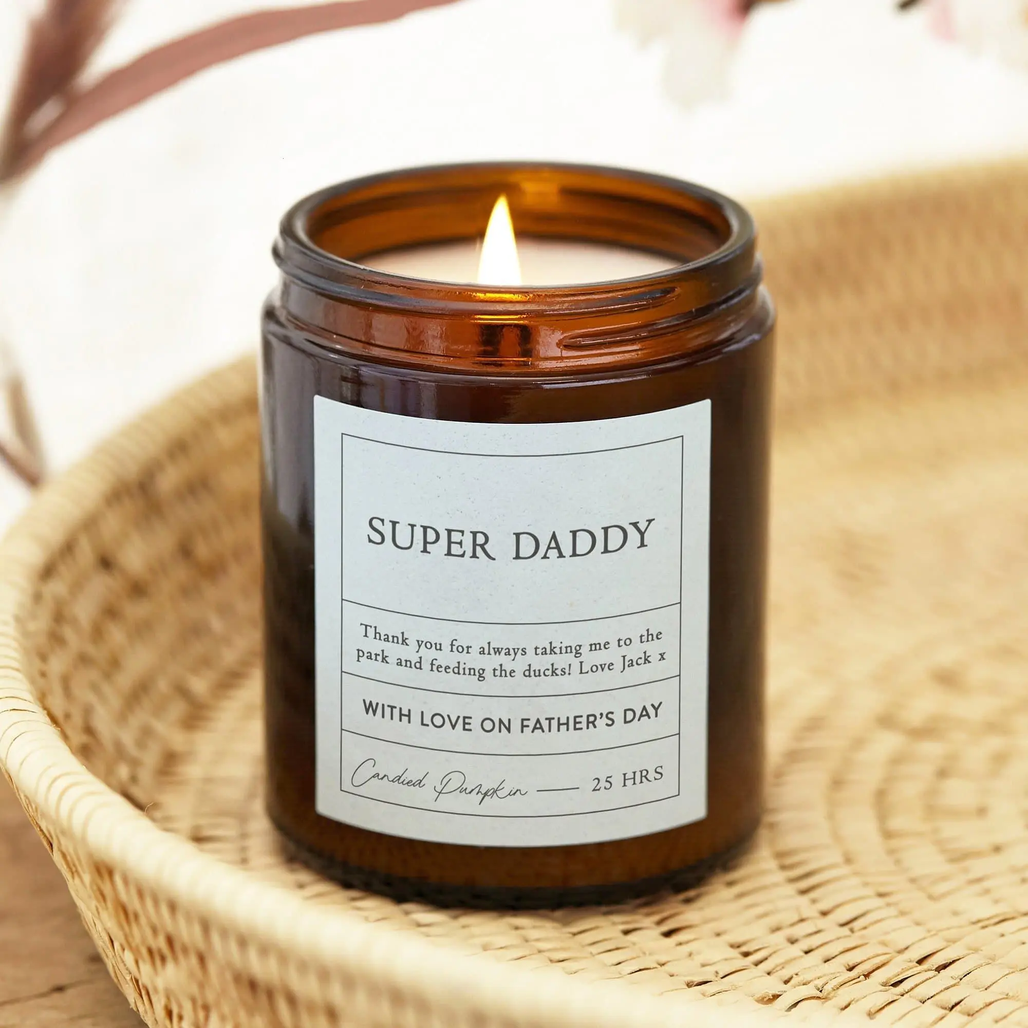 Daddy Father's Day Gift Personalised Candle, Personalised Scented Candle