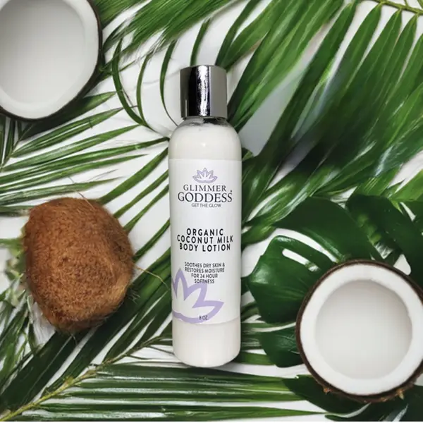 Glimmer Goddess Vegan/Organic Coconut Milk Nourishing Body Lotion - For Soft & Supple Skin