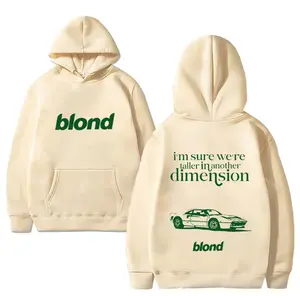 Blond Album Printed Hoodie Frank Ocean White Ferrari Music Women Men Harajuku Long Sleeve fashion Sweatshirts