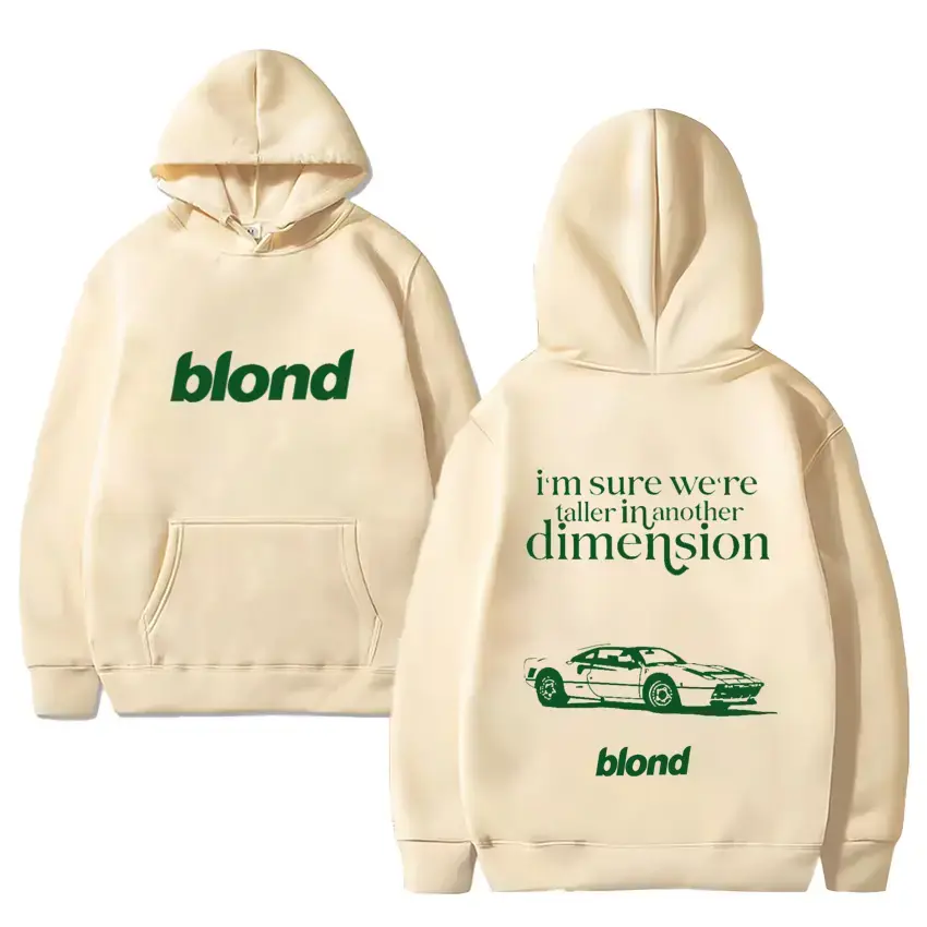 Blond Album Printed Hoodie Frank Ocean White Ferrari Music Women Men Harajuku Long Sleeve fashion Sweatshirts