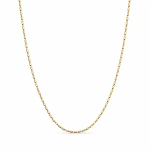 Women's Gold Plated Dainty Rectangle Link Chain Necklace - Minimalist Layering Choker, Ideal Gift for Her