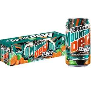Mountain Dew Zero Sugar Baja Blast Cabo Citrus Soda, 12 fl oz Cans, 12 pack
