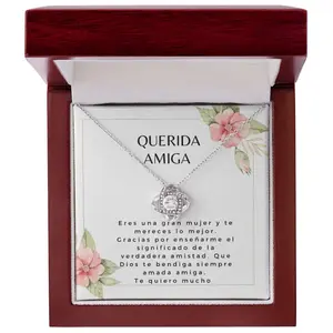 Regalo Para Amiga, Querida Amigas Gift, Collar de regalo para la mejor amiga, Collar amiga, Friend Necklace Gift, Friendship Jewelry for Women, Birthday Gift for Best Friend, BFF Necklace, Gift for Her, Inspirational Jewelry, Christmas Gift Box
