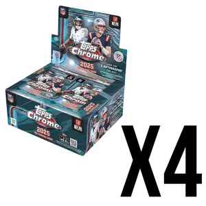 #1505 4x2025 Topps Chrome Football FDI Jumbo Boxes