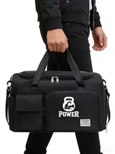 Large Capacity Fitness Bag Power Muscle Print Travel Bag, Shoulder Crossbody Handheld Sports Bag, Suitable for Gym, Sport, Short Trips