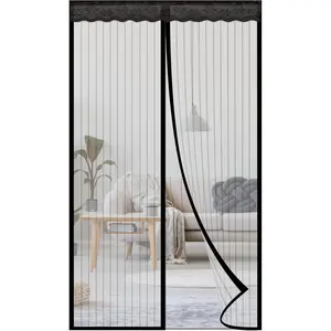 Magnetic Screen Door Mesh - Heavy Duty Magic Door Screen Closure with Magnets for Sliding, Patio, French, Front and Back Door, Kid and Pet Friendly, Easy Install