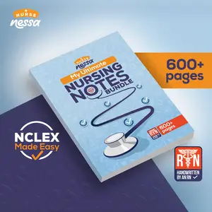Nurse Nessa My Ultimate Nursing Notes Bundle 600+ Pages Handwritten by an RN for NCLEX Success Made Easy