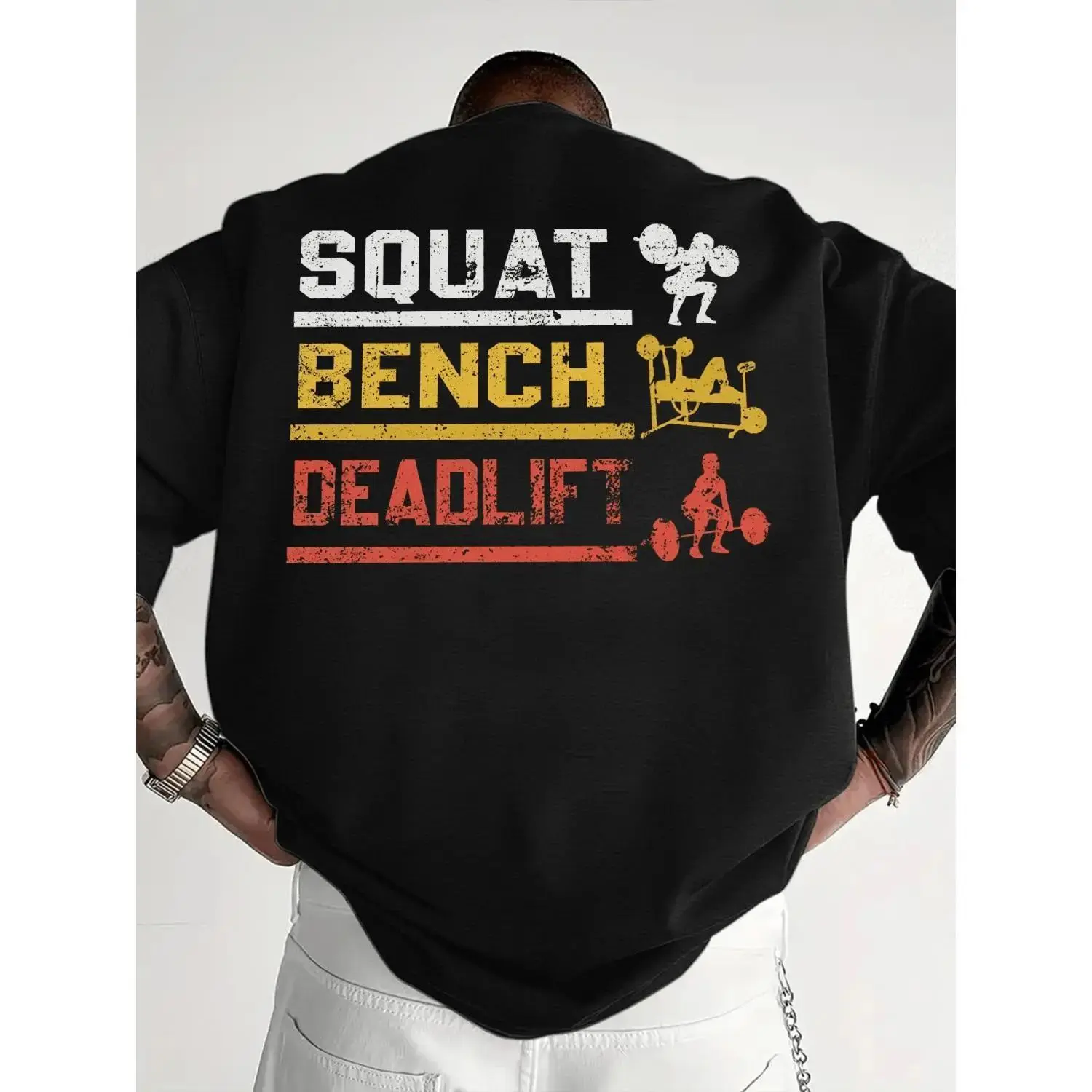 Women's Loose-Fitting Cotton Breathable Athletic Gym Tee - Moisture-Wicking Fabric, Squat/Bench Press/Deadlift Graphics, Lightweight Weightlifting Infrared Fitness Top, Machine-Washable
