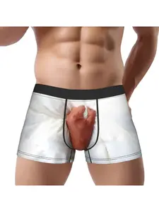 1pcs Breathe, Bro Underpants Homme Panties Men's Underwear Print Shorts Boxer Briefs Breathable Boxer Shorts