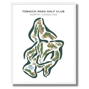 Road Golf Club, North Carolina - Printed Golf Courses Decor Landscape Poster Set
