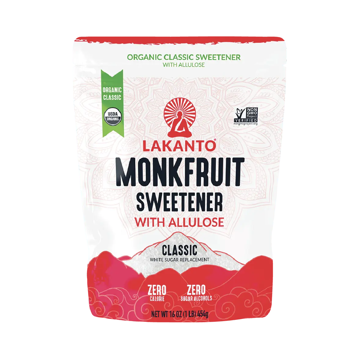 Lakanto Organic Classic Monkfruit Sweetener with Allulose - White Sugar Replacement