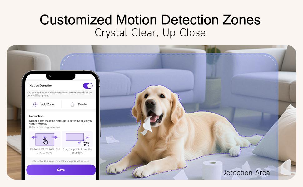CINMOORE 2.5K Security Camera Indoor, Non-Subscription AI Person/Pet/Cry Detection, 4MP Pet/Dog/Cat Camera with Phone App, Pan Tilt 2.4GHz WiFi Cameras for Home Security, IR Night Vision, Full Duplex 2-Way Audio, 2 Pack