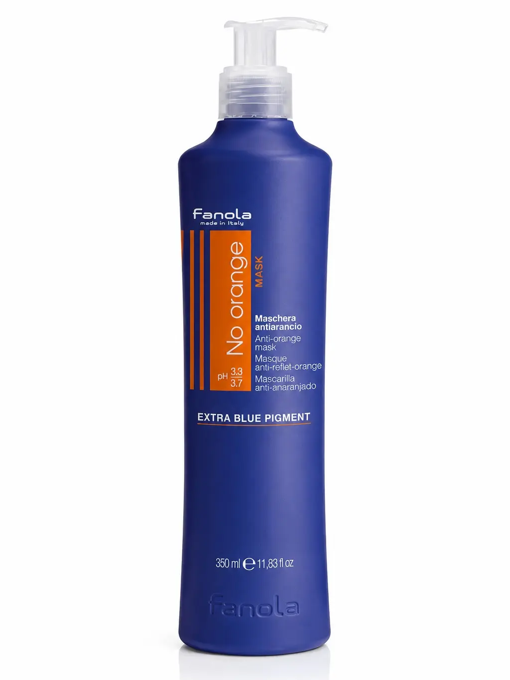 Fanola Anti-Orange Toning Hair Mask with Blue Pigment, Nourishing Deep Conditioning Treatment for Colored Dark Hair, Neutralizes Red and Copper Reflections, 11.83 oz, Hair Care