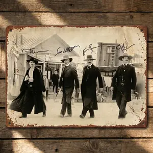 Tombstone Movie Retro Metal Tin Sign, 8x12 in, Vintage Western Cowboy Wall Art, Perfect for Man Cave, Bar & Western Decor