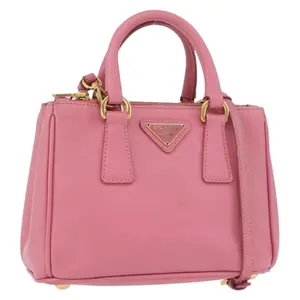 Pre-owned PRADA FINAL SALE Crossbody Bags Saffiano Mini Galleria Double Zip Tote