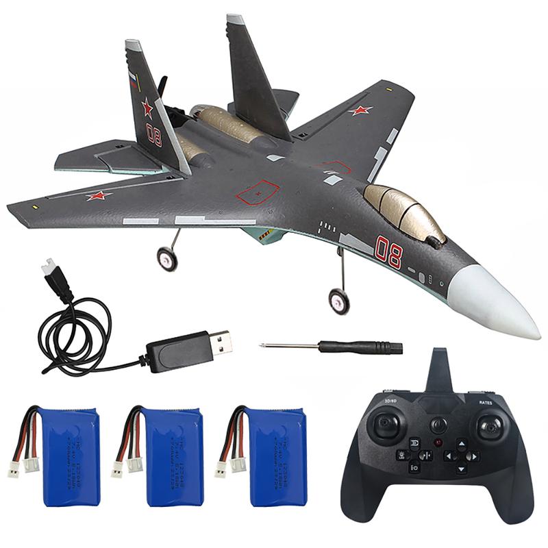 Upgraded Brushless Motor SU-35 Fighter QF009 375mm Wingspan 3D/6G Switchable 6-Axis Gyro 2.4G 4CH EPP RC Airplane Aircraft Fixed Wing RTF