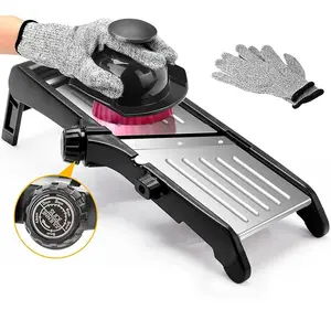 Stainless Steel Mandoline Vegetable Slicer, 1 Set Adjustable Vegetable Fruit  Chopper, Food Slicer for Kitchen Dining Room Picnic