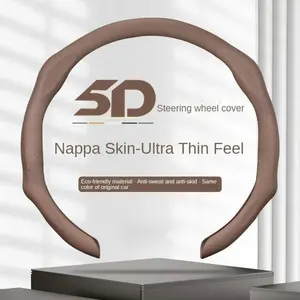 Universal Sports Style Car Steering Wheel Cover. High-quality Napa leather, unisex, and fits all vehicle models.