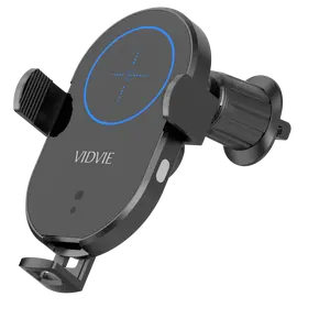 Adjustable Universal Smartphone Holder Mount Wireless charger retractable Cellphone Stand - Model HC1536  Automatic Grip