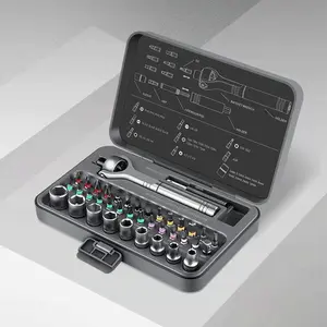 40-in-1 ratchet screwdriver set, magnetic screwdriver bit set, Multifunctional screwdriver, with rotatable ratchet handle, suitable for home DIY maintenance tools for computers, electronic devices, and furniture, Precision ratchet screwdriver