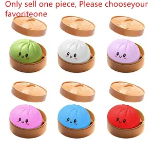 Soft Plush Slow Rebound Fun Realistic Bun Stress Relief Toy, Portable Squeeze Fun Office Desk Decor, Relaxing Hand Therapy Tool, Kawaii Squishies