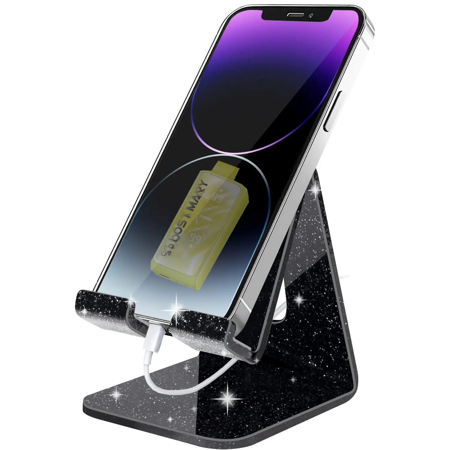 Lots Mray Adjustable Cell Phone Stand 360 Rotating Foldable Desktop | Cellphone Stand with Anti-Slip Base Portable Phone Holder for Apple iPhone 17 16 15 14 13 Pro Max Samsung All Smart Phones, iPad Smartphone Folding Mount