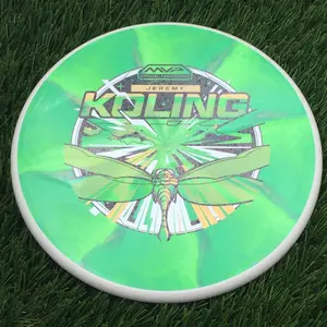 Axiom Cosmic Neutron Tempo with Jeremy Koling 2026 Team Series Art by Mike Inscho Stamp - 174.6g - White Rim On Electric Green